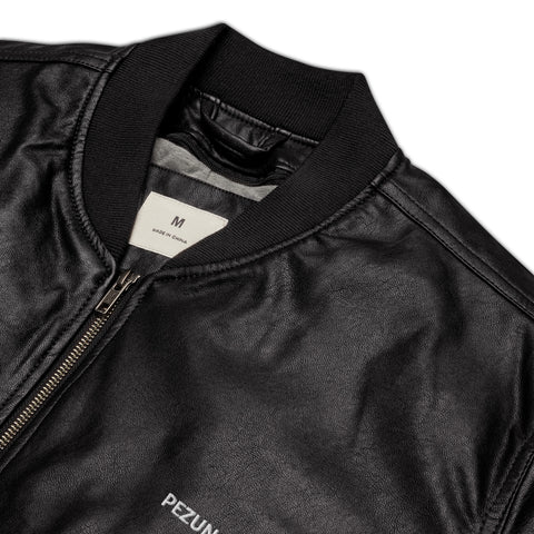 Leather Bomber Jacket - PEZUNA I
