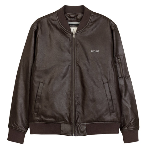 Leather Bomber Jacket - PEZUNA I