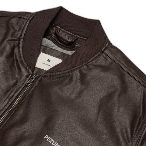 Leather Bomber Jacket - PEZUNA I