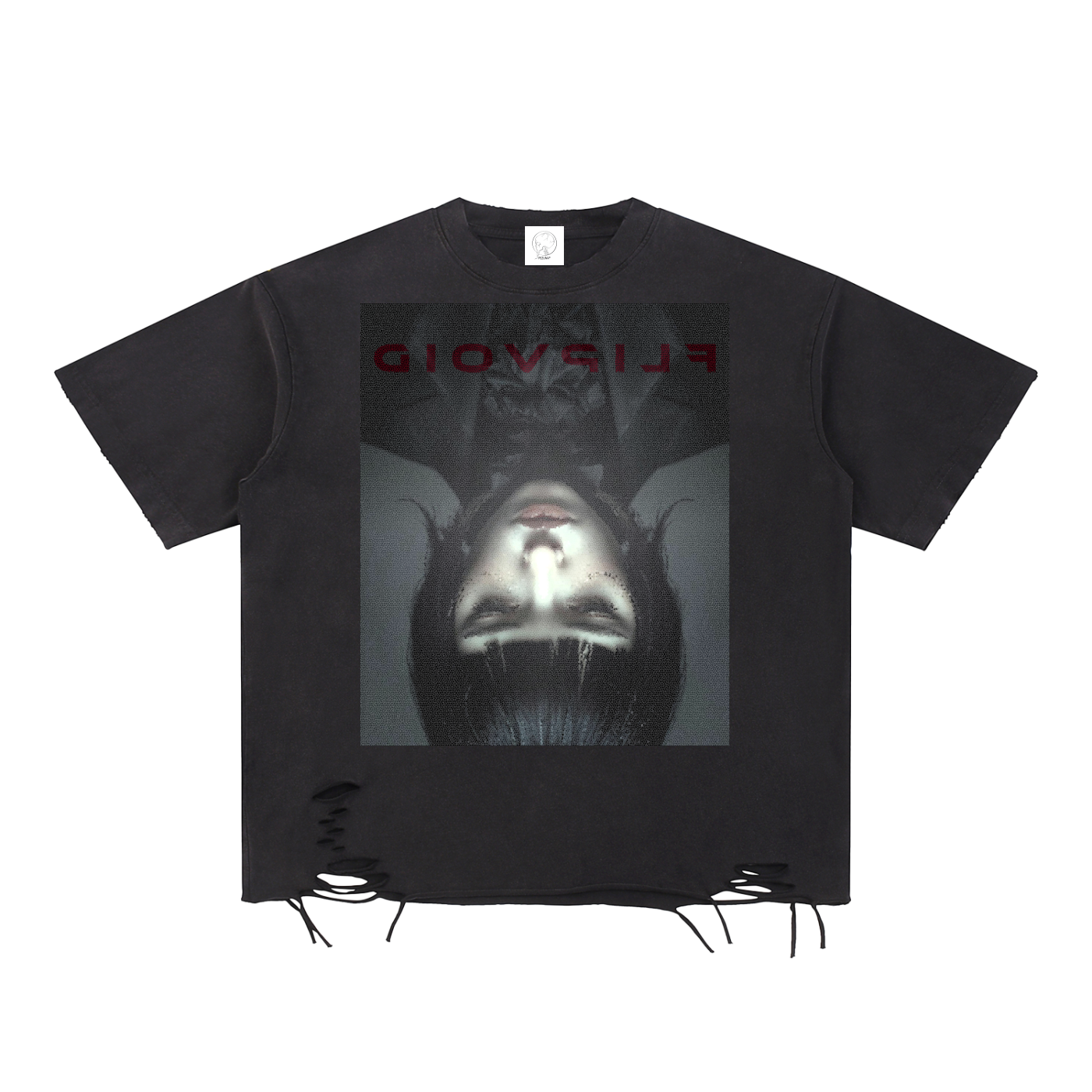 Snow Washed Raw-Hem T-Shirt - Flipvoid