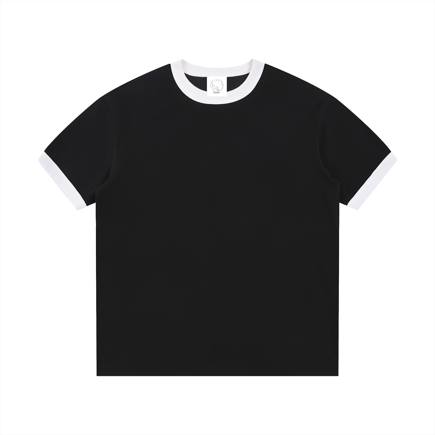 Contrast Edge Ribbed Crewneck T-Shirt - Necessary Void