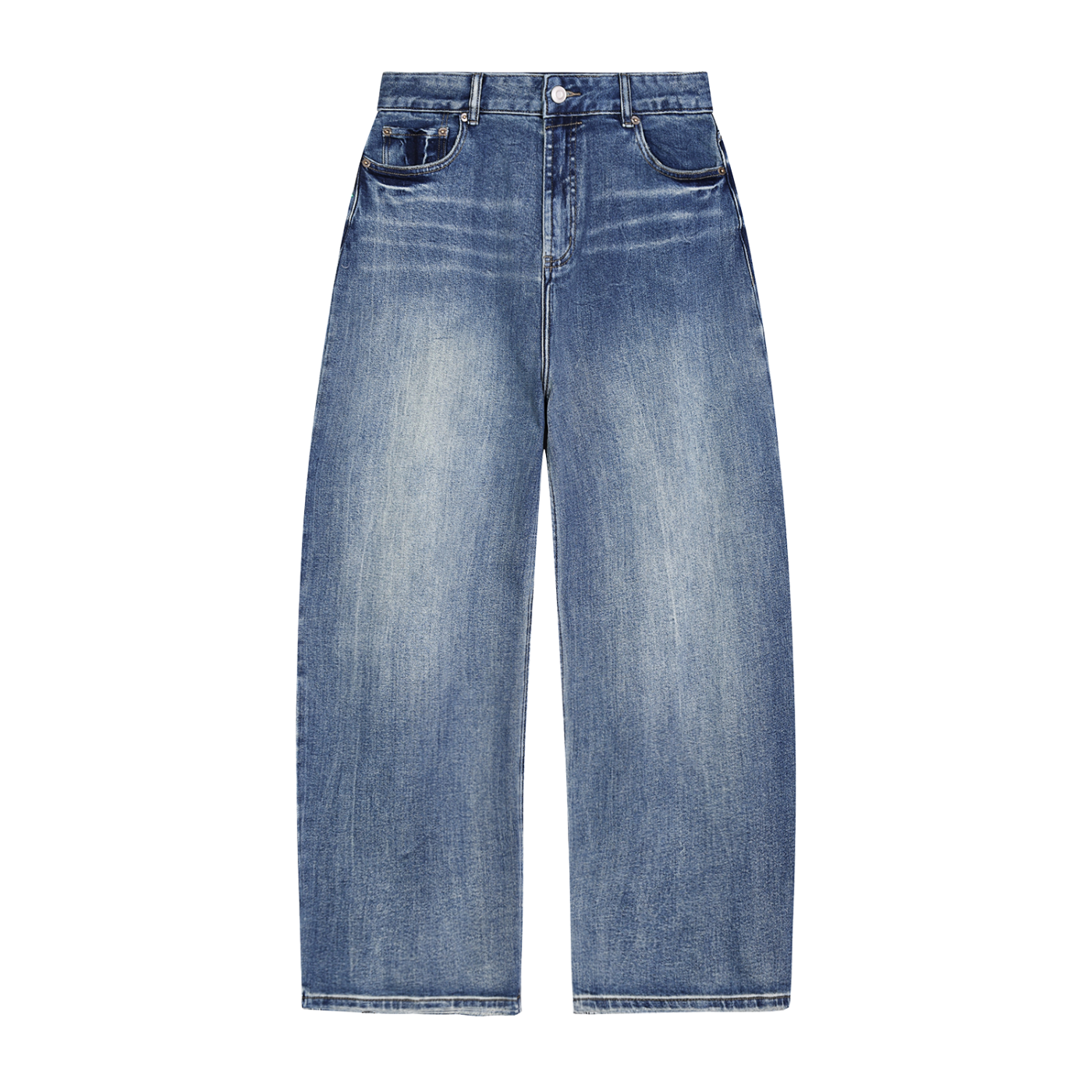 Sun Fade Heavyweight Denim Jeans - Frost Scar