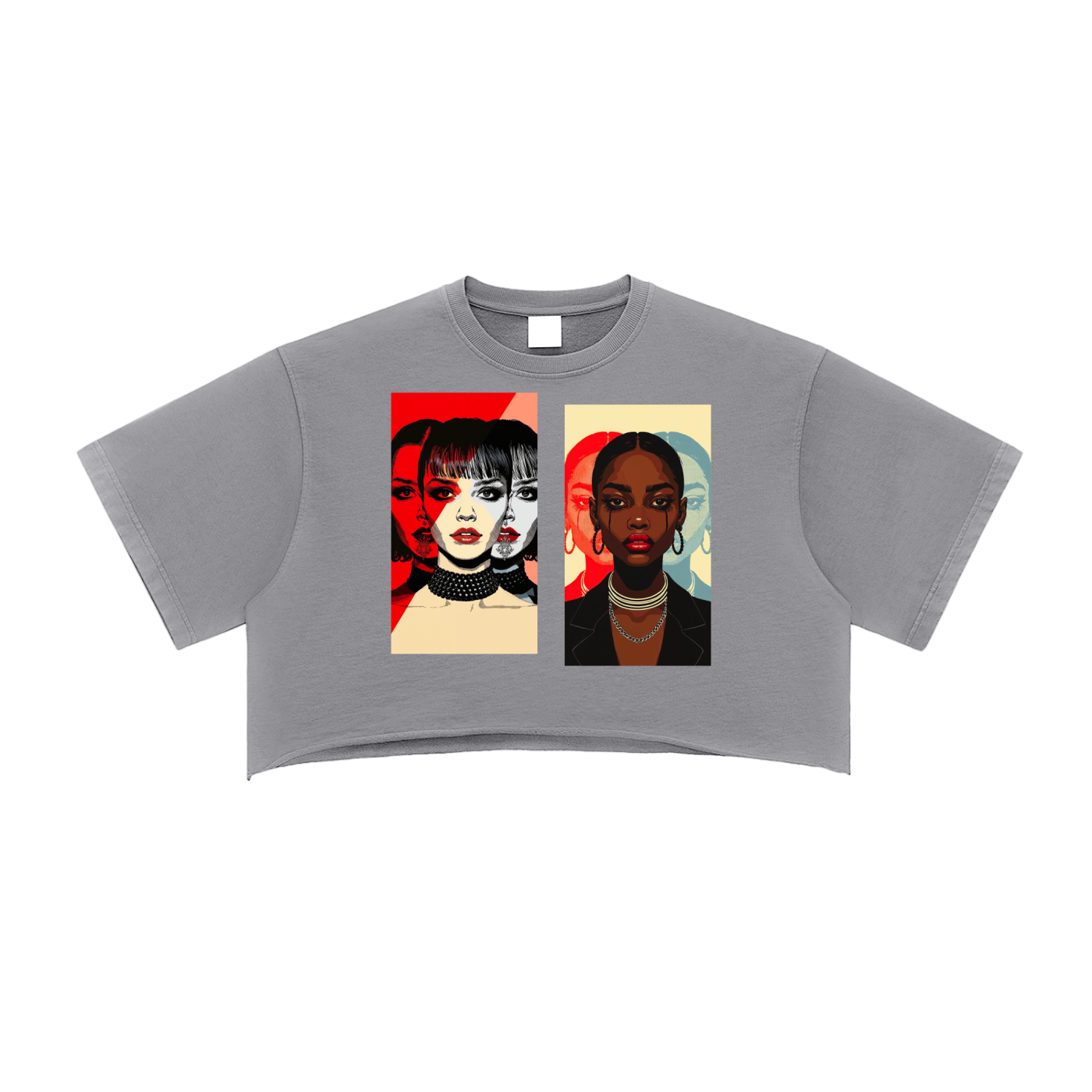 Raw Edge Crop Top - Split Halo