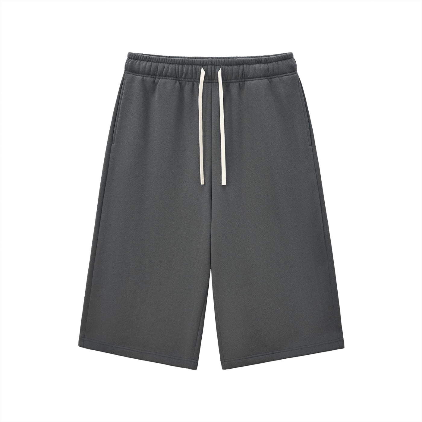 Relaxed Drawstring 3/4 Sweatpants - Tension