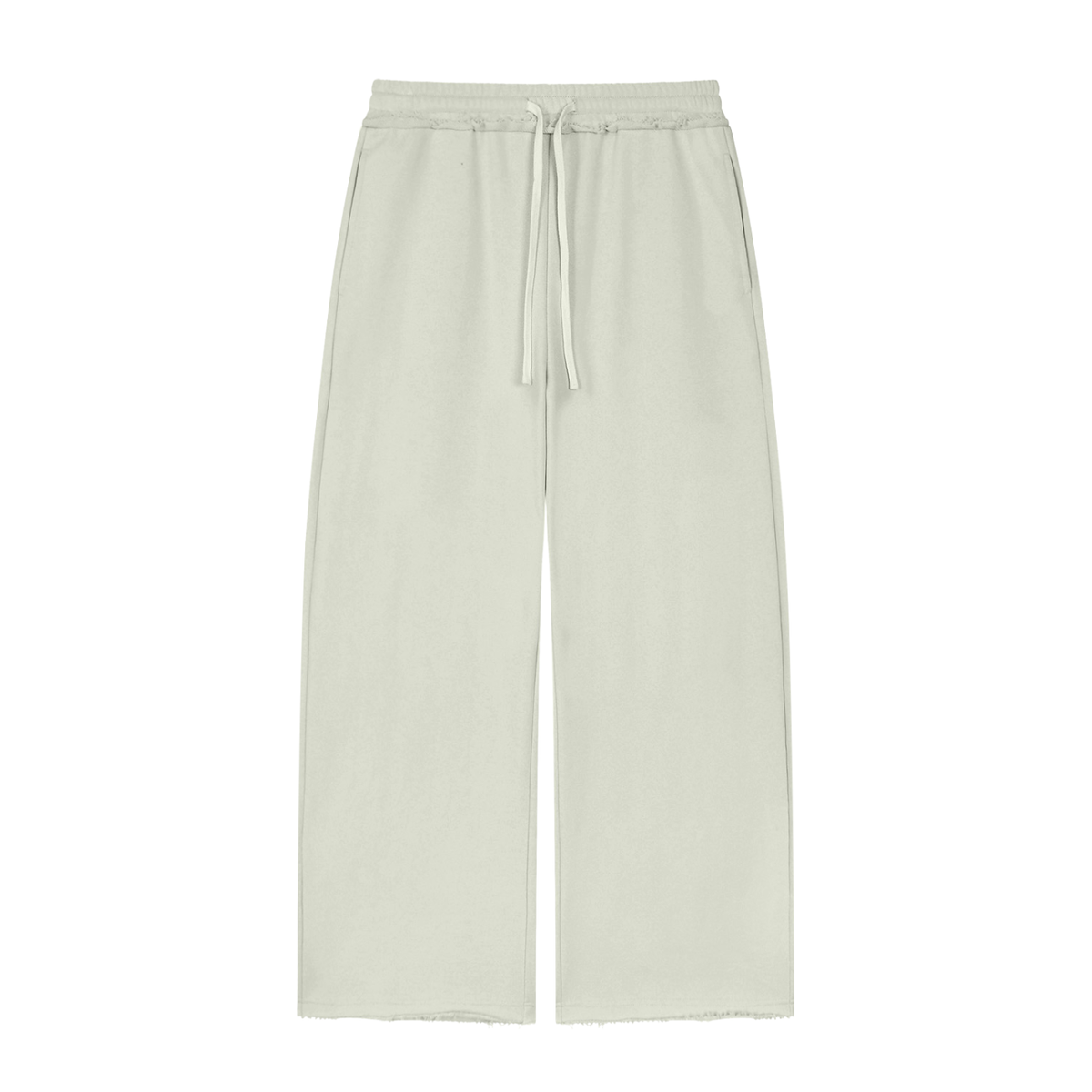 Wide Leg Raw Edge Sweatpants - Hemlock