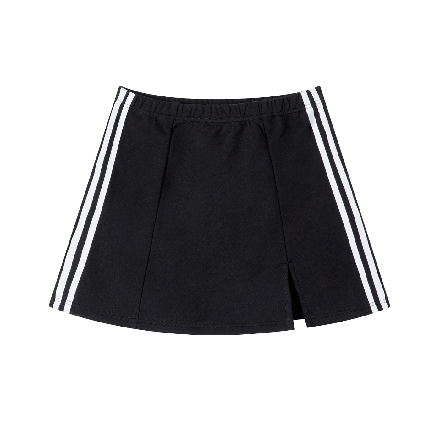 Contrast Side Stripe Slit Skirt - Ruled Out