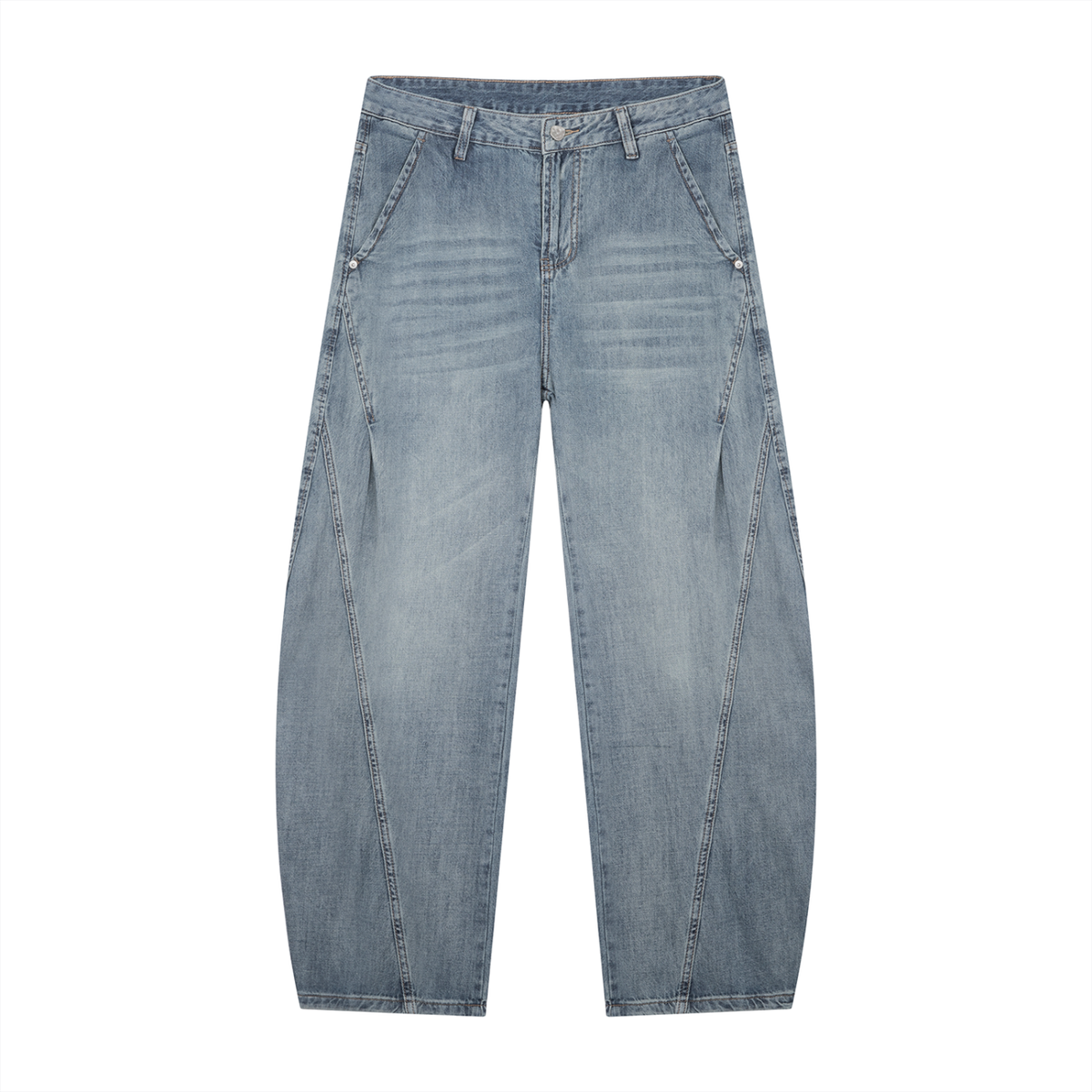 Vintage Wash Barrel Jeans - Bowform