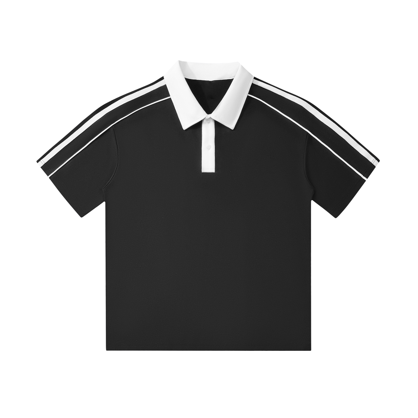 Contrast Collar Polo Shirt - Borderline