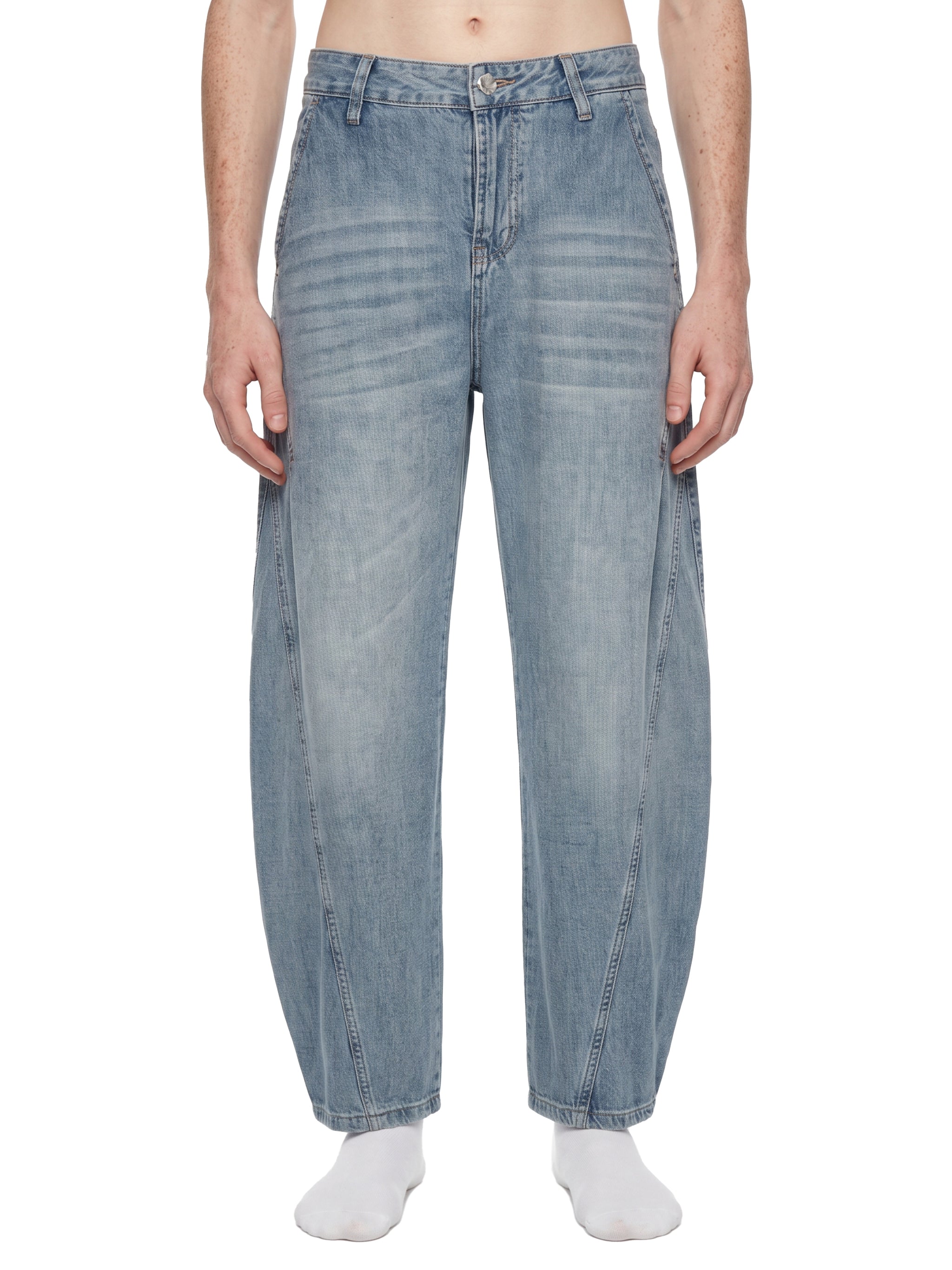 Vintage Wash Barrel Jeans - Bowform