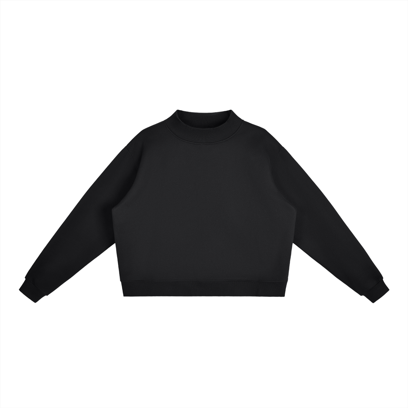 Essential Fleece Mock-Neck Crew Sweatshirt - Barefang
