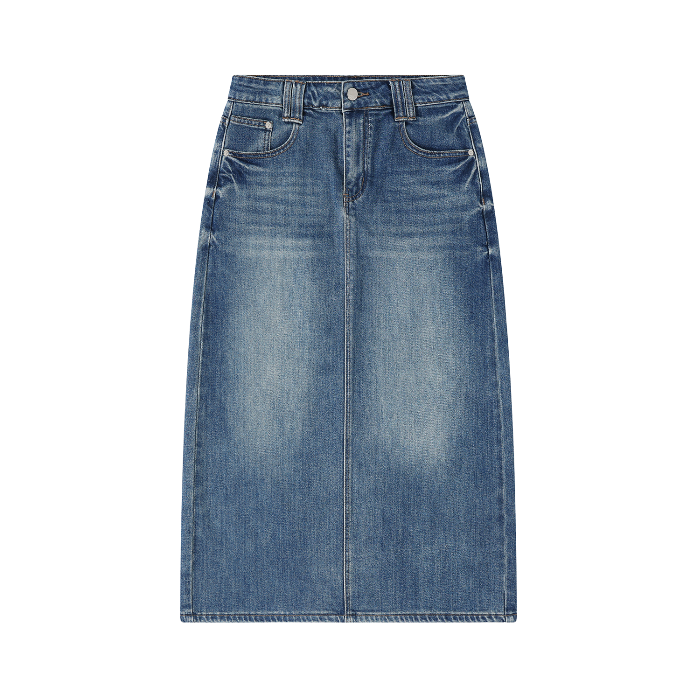 Vintage Wash Denim Skirt - Fademark
