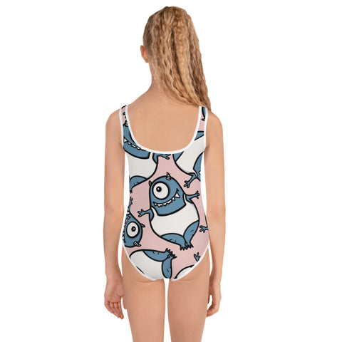 Kids One-Piece Swimsuit - Happy Monster IV