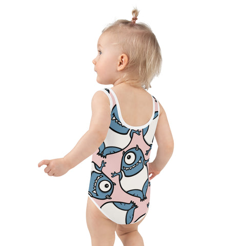 Kids One-Piece Swimsuit - Happy Monster IV