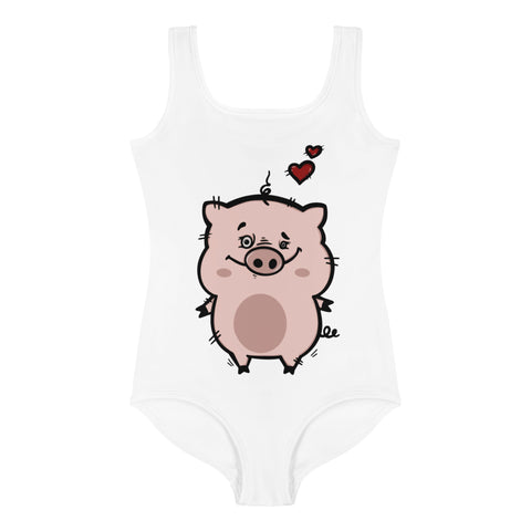 Kids One-Piece Swimsuit - Piggy I