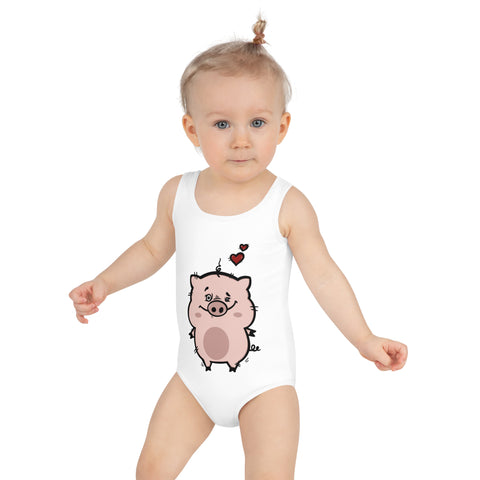 Kids One-Piece Swimsuit - Piggy I