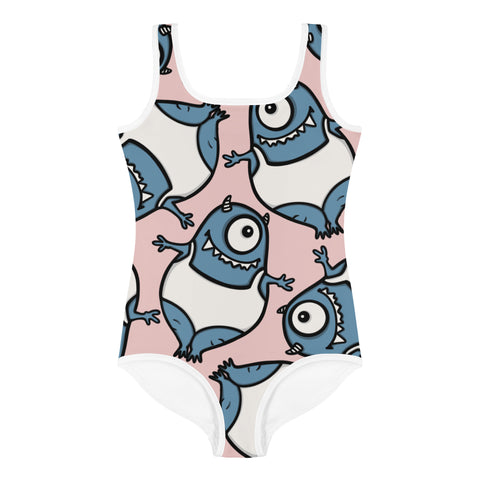 Kids One-Piece Swimsuit - Happy Monster IV