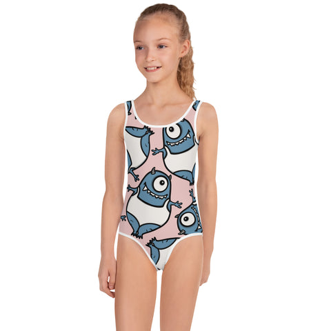 Kids One-Piece Swimsuit - Happy Monster IV