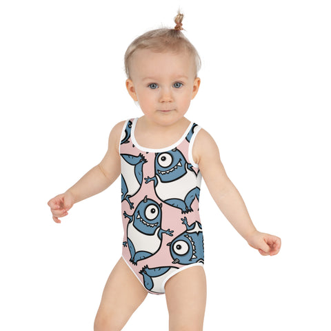 Kids One-Piece Swimsuit - Happy Monster IV