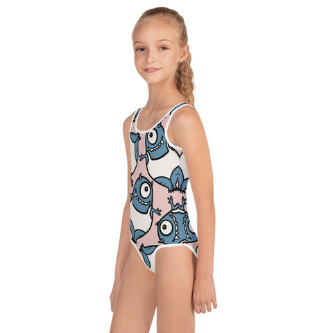 Kids One-Piece Swimsuit - Happy Monster IV