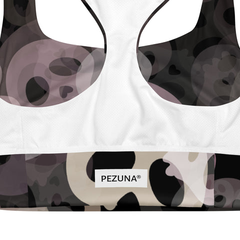 Longline Sports Bra - Skull V