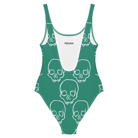 One-Piece Swimsuit - Skull VII