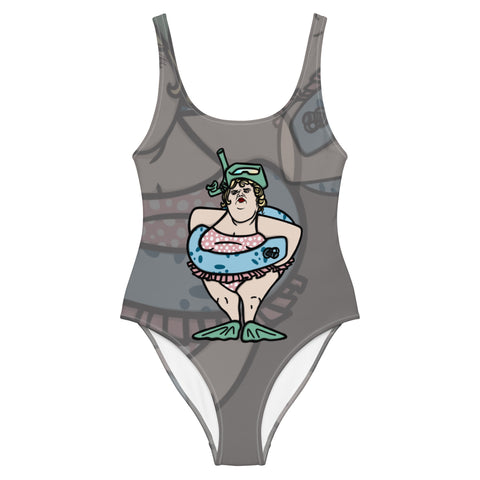 One-Piece Swimsuit - Fussy V