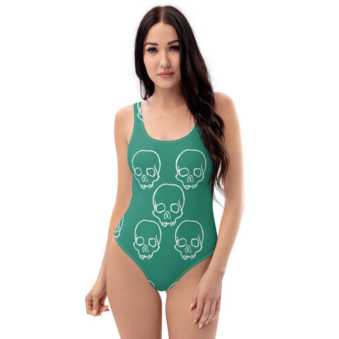 One-Piece Swimsuit - Skull VII