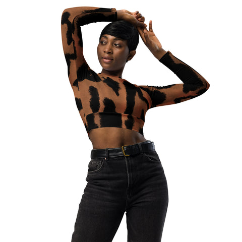 Long Sleeve Crop Tops - Symbolism II