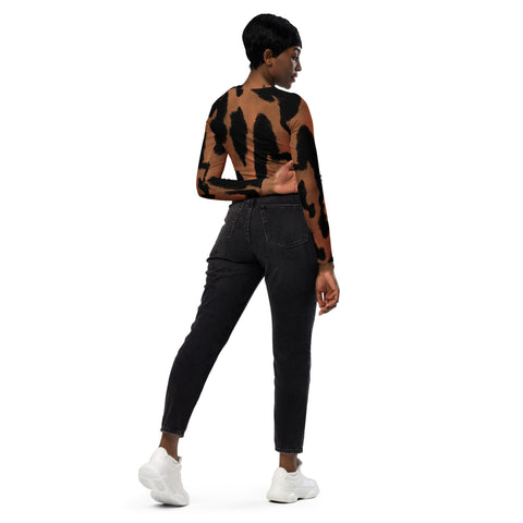 Long Sleeve Crop Tops - Symbolism II