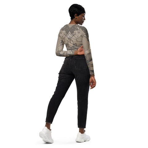 Long Sleeve Crop Tops - Angel IV