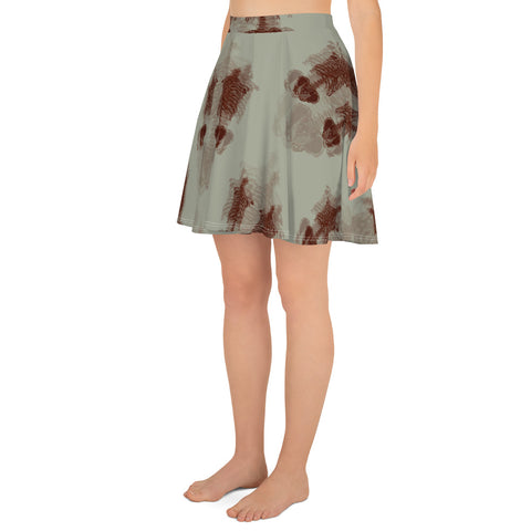 Skater Skirt - Blurry Skull VIII