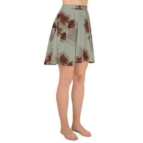 Skater Skirt - Blurry Skull VIII