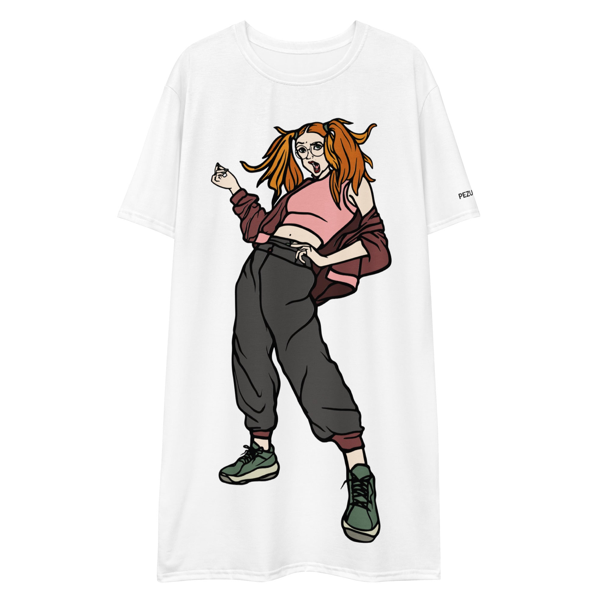 Oversized T-Shirt Dress - Girl Power V