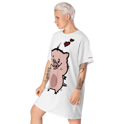 Oversized T-Shirt Dress - Piggy I