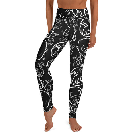 Yoga Leggings - Faces VIII