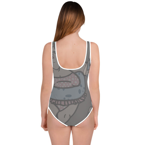 Youth One-Piece Swimsuit - Fussy V