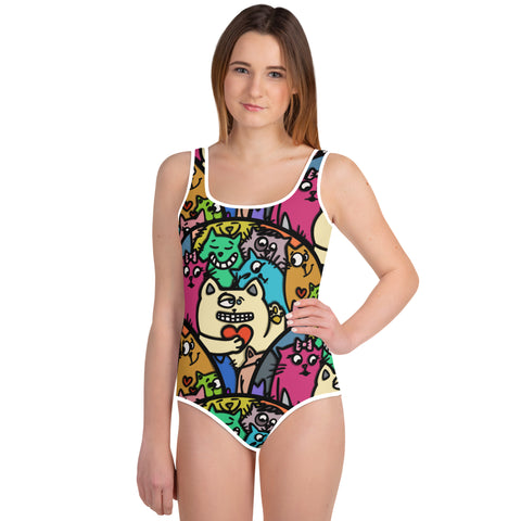 Youth One-Piece Swimsuit - Kitty III