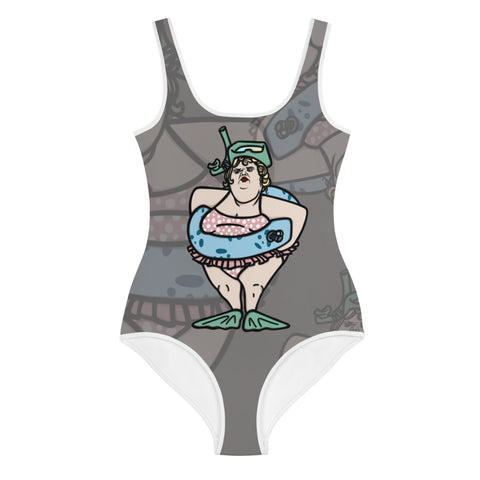 Youth One-Piece Swimsuit - Fussy V