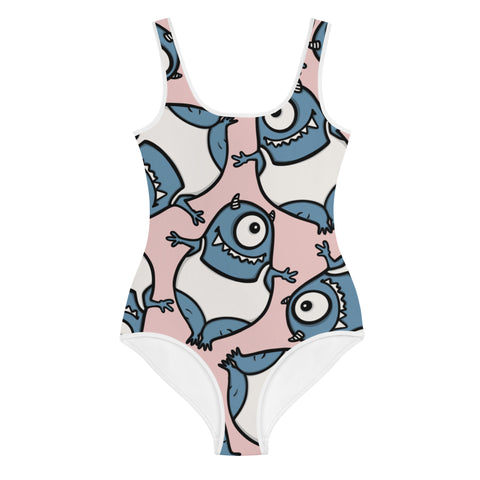 Youth One-Piece Swimsuit - Happy Monster IV