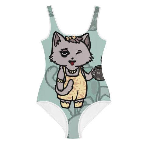 Youth One-Piece Swimsuit - Kitty V