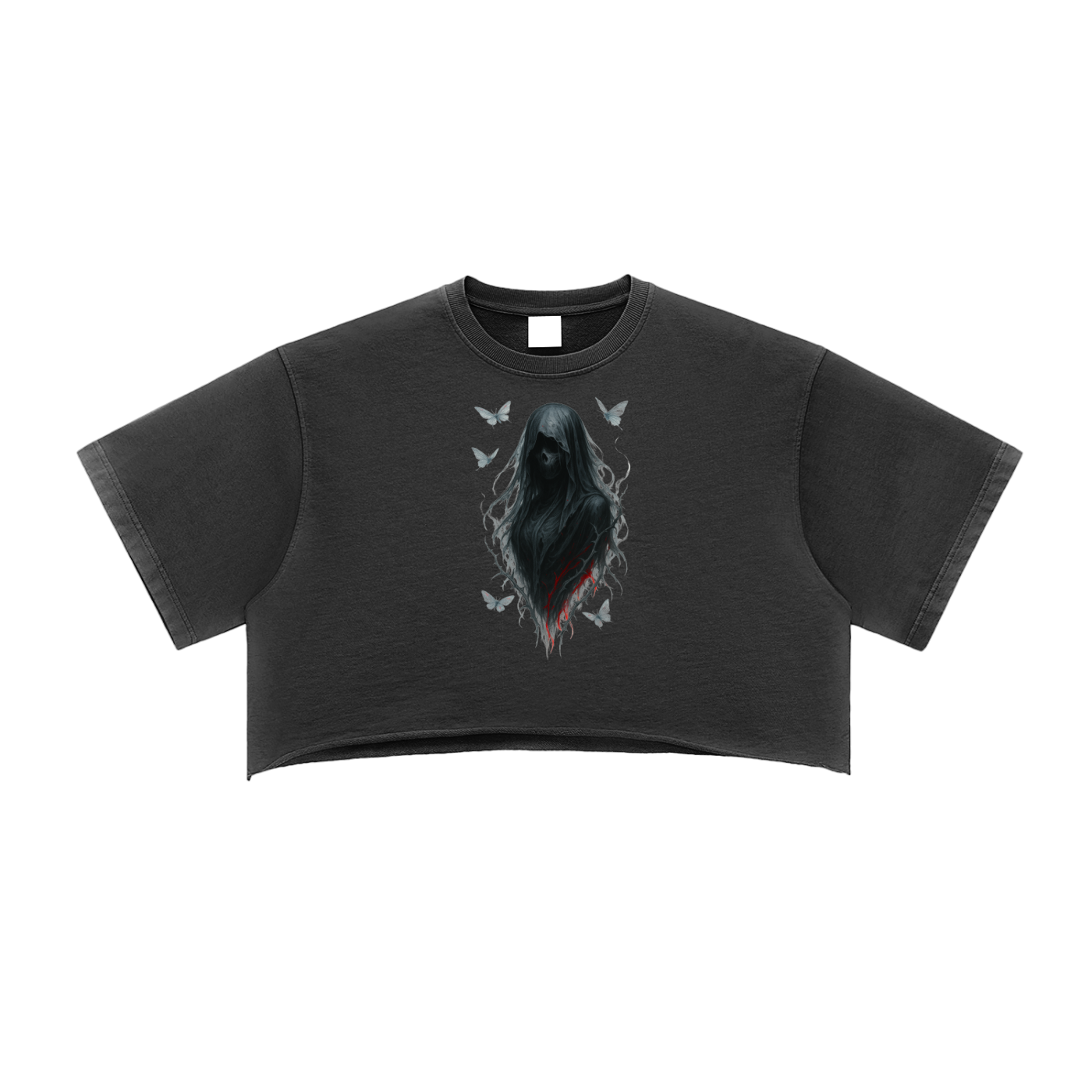 Raw Edge Crop Top - Veilborn