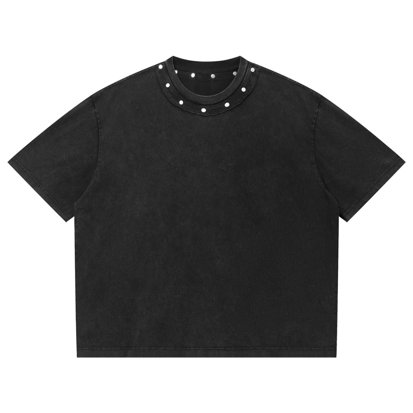 Washed Boxy Studded T-Shirt - No Soft Landing