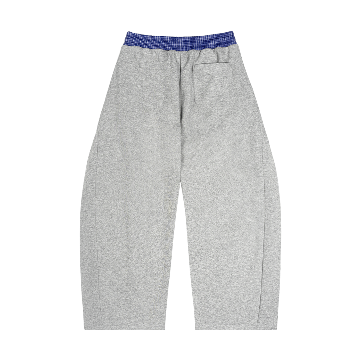 Plaid Waistband Barrel Sweatpants - Soft Damage