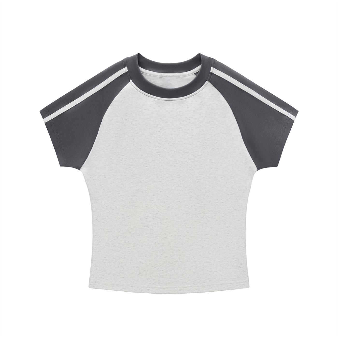 Contrast Stripes Bodycon Raglan Sleeve T-Shirt - Divide