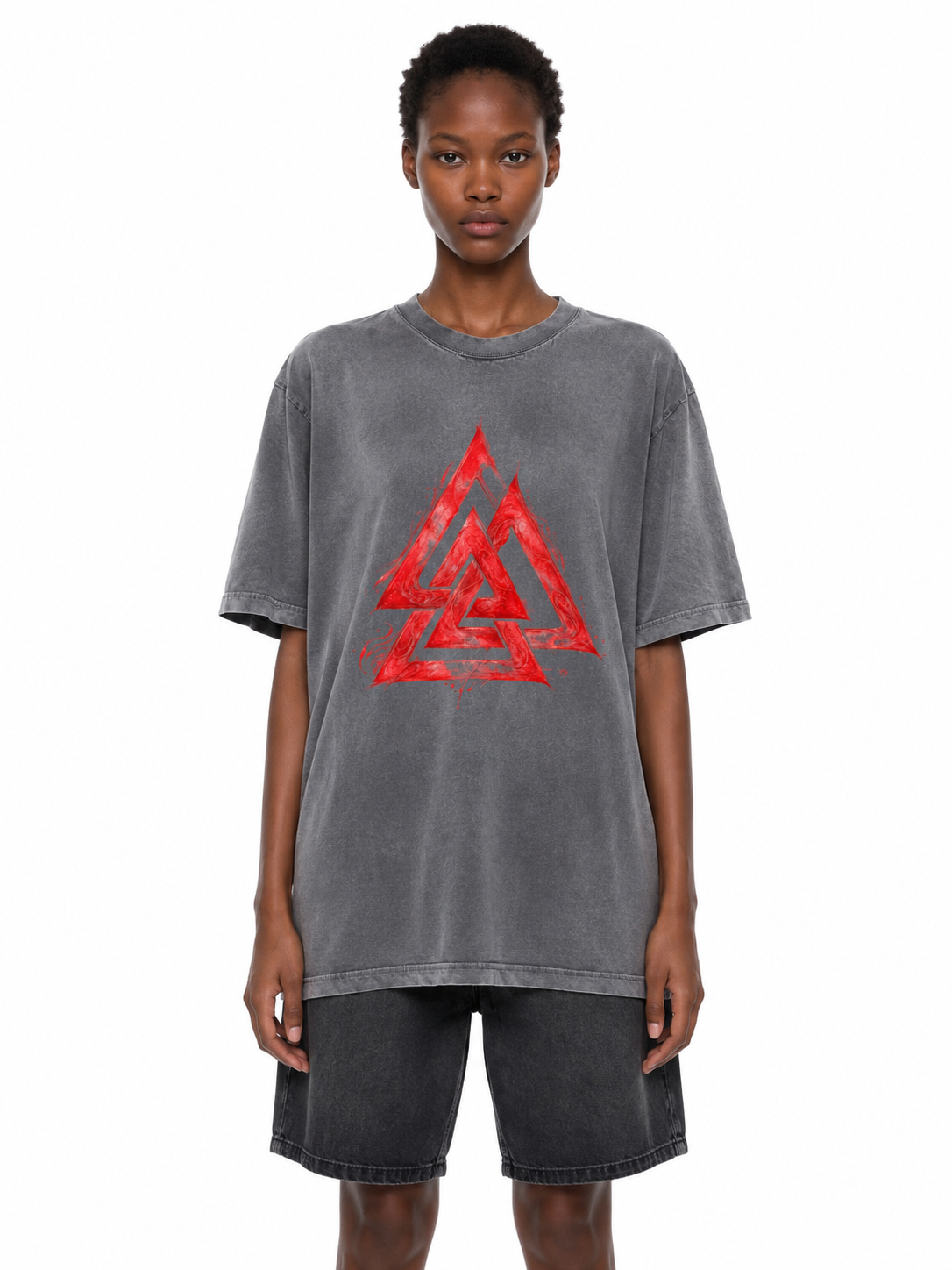 Dirty Washed Loose T-Shirt - Valkara