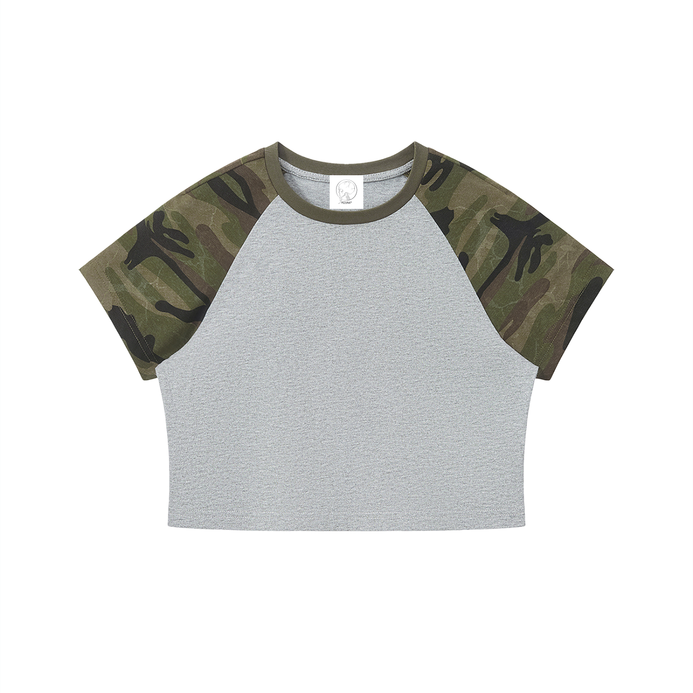 Camo Raglan Crop T-Shirt - Draftmark