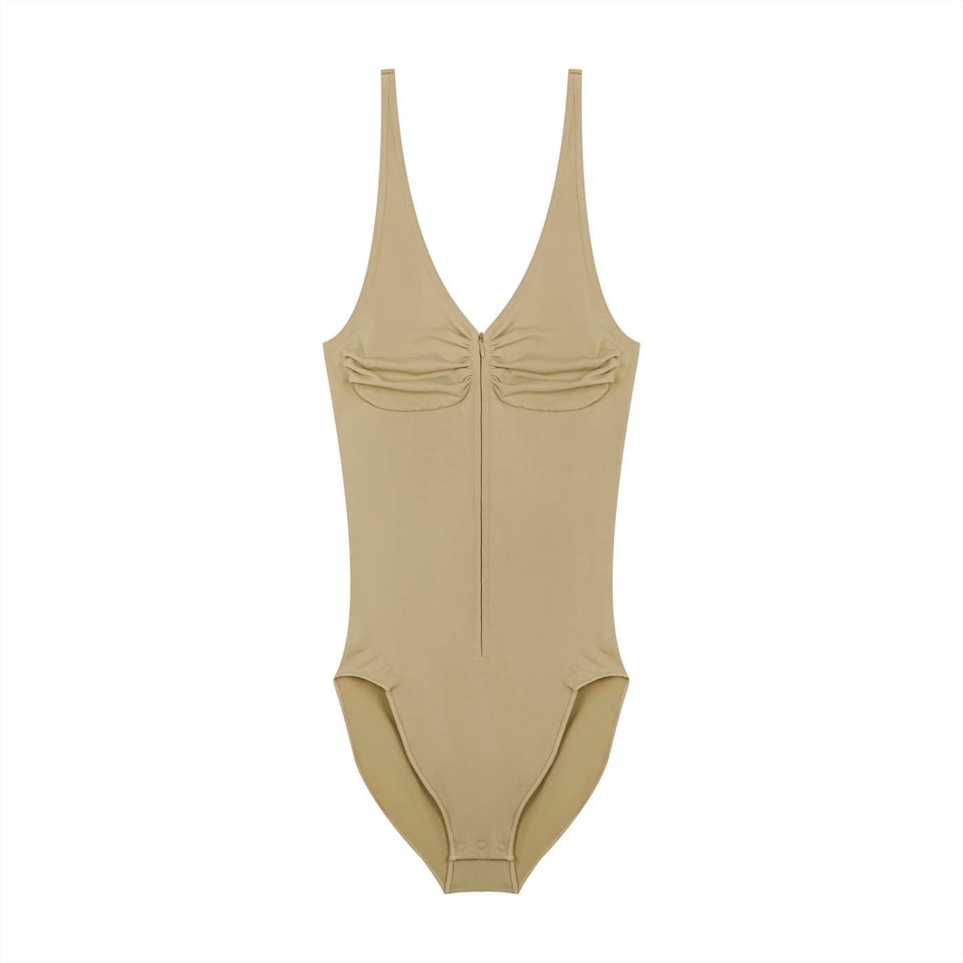 Women’s Full-Zip Ruched Bodysuit - Cinched