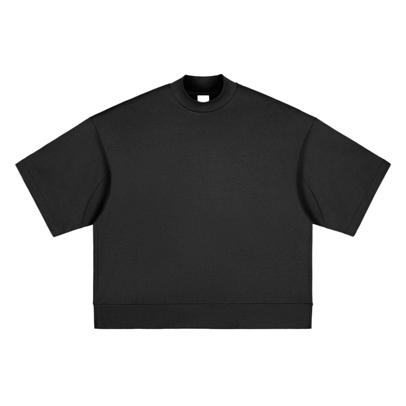 Heavyweight Oversized Mock Neck T-Shirt - Gravekind