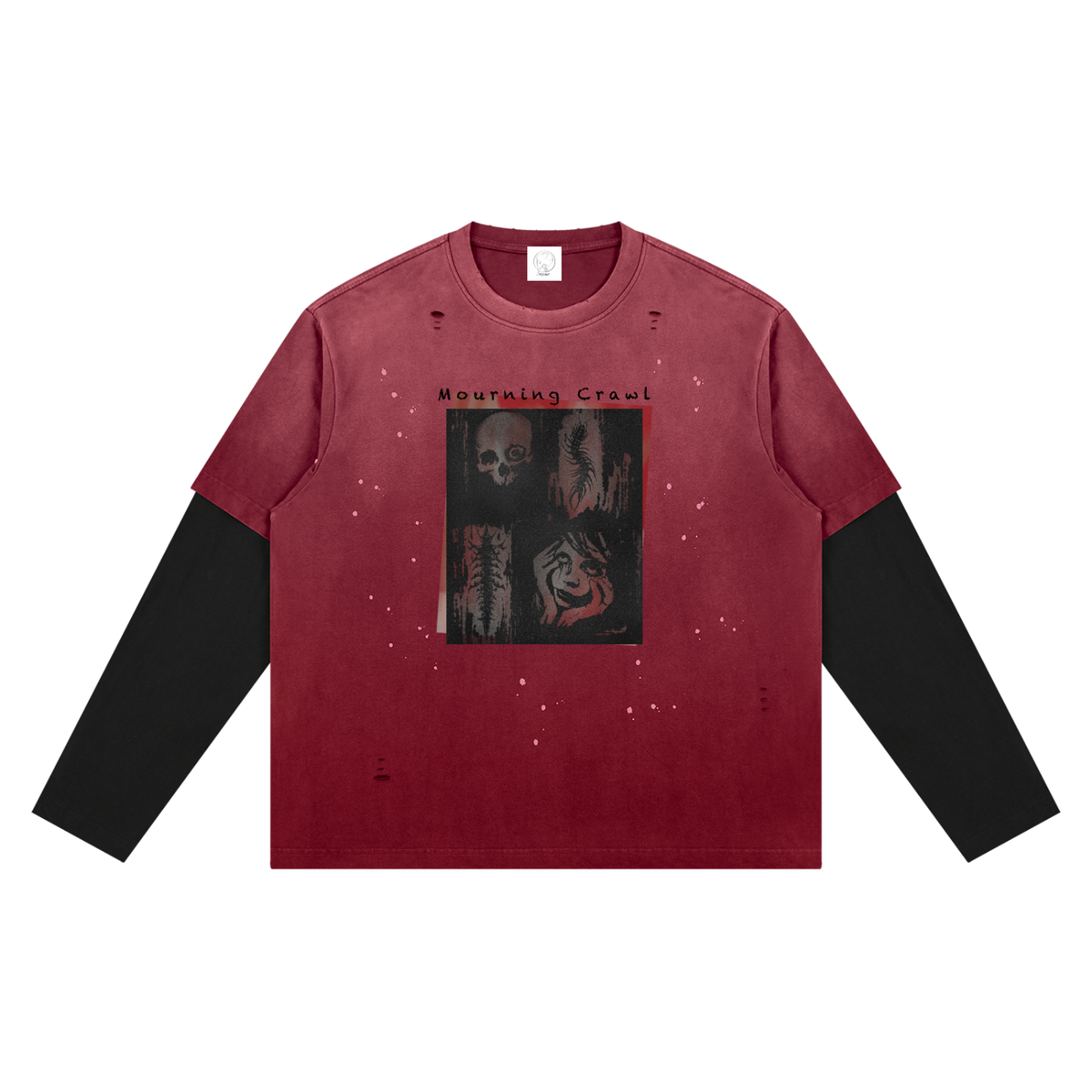 Vintage Wash Distressed Layer T-Shirt - Mourning Crawl