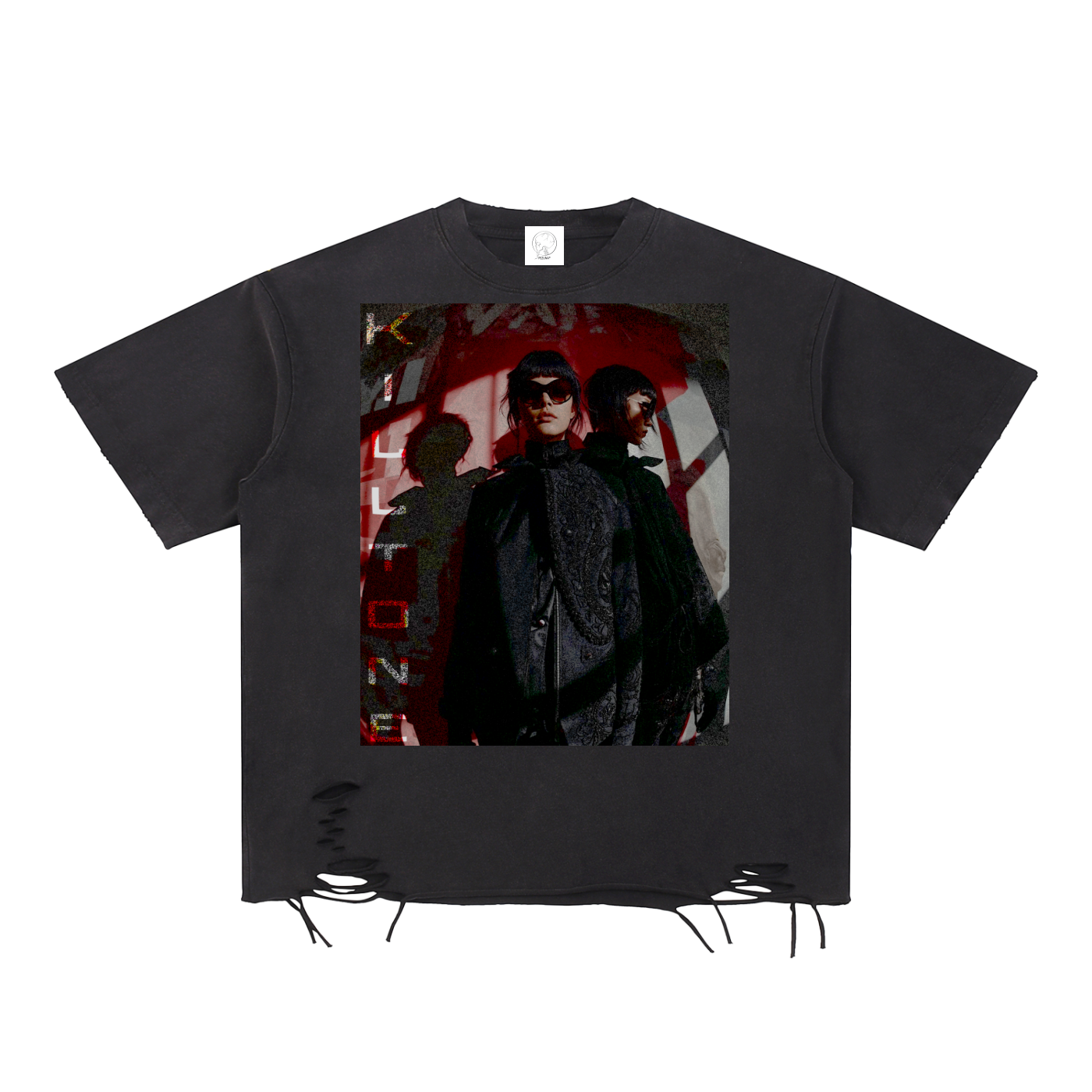 Snow Washed Raw-Hem T-Shirt - Killtone